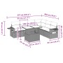 Set de sofás de jardín 7 pzas con cojines ratán sintético negro by vidaXL, Garden sets - Ref: Foro24-3267925, Price: 498,44 €...