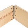 Collar de caja de pallet madera maciza de pino 50x100 cm