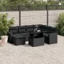Set de sofás de jardín 8 piezas y cojines ratán sintético negro by vidaXL, Garden sets - Ref: Foro24-3274835, Price: 555,33 €...