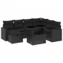 Set de sofás de jardín 8 piezas y cojines ratán sintético negro by vidaXL, Garden sets - Ref: Foro24-3274835, Price: 555,33 €...