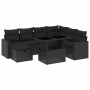 Set de sofás de jardín 8 piezas y cojines ratán sintético negro by vidaXL, Garden sets - Ref: Foro24-3274835, Price: 543,01 €...