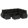 Set de sofás de jardín 8 piezas y cojines ratán sintético negro by vidaXL, Garden sets - Ref: Foro24-3268695, Price: 541,48 €...