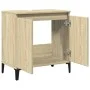 Armario de lavabo madera contrachapada roble Sonoma 58x33x60 cm de vidaXL, Tocadores de baño - Ref: Foro24-847408, Precio: 57...