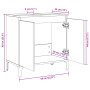 Armario de lavabo madera contrachapada roble Sonoma 58x33x60 cm de vidaXL, Tocadores de baño - Ref: Foro24-847408, Precio: 60...