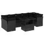 8-teiliges Gartensofa-Set und Kissen aus schwarzem Kunststoff-Rattan. von vidaXL, Gartensets - Ref: Foro24-3266395, Preis: 58...