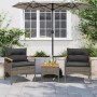 Set de sofá de jardín 3 pzas y cojines ratán sintético gris by vidaXL, Garden sets - Ref: Foro24-368405, Price: 205,80 €, Dis...