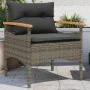 Gartensofa-Set 3-teilig mit grauen Kissen aus synthetischem Rattan von vidaXL, Gartensets - Ref: Foro24-368405, Preis: 199,54...