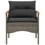 Gartensofa-Set 3-teilig mit grauen Kissen aus synthetischem Rattan von vidaXL, Gartensets - Ref: Foro24-368405, Preis: 199,54...