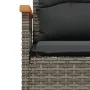 Gartensofa-Set 3-teilig mit grauen Kissen aus synthetischem Rattan von vidaXL, Gartensets - Ref: Foro24-368405, Preis: 199,54...