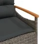 Gartensofa-Set 3-teilig mit grauen Kissen aus synthetischem Rattan von vidaXL, Gartensets - Ref: Foro24-368405, Preis: 199,54...