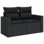 Set de sofás de jardín 7 pzas con cojines ratán sintético negro by vidaXL, Garden sets - Ref: Foro24-3267415, Price: 485,26 €...