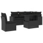 Set de sofás de jardín 6 piezas y cojines ratán sintético negro by vidaXL, Garden sets - Ref: Foro24-3267275, Price: 432,88 €...