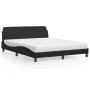 Bed with black synthetic leather mattress 160x200 cm by vidaXL, Beds and slatted bases - Ref: Foro24-3208437, Price: 354,55 €...