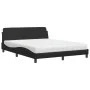 Bed with black synthetic leather mattress 160x200 cm by vidaXL, Beds and slatted bases - Ref: Foro24-3208437, Price: 354,55 €...