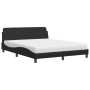 Bett mit schwarzer Kunstledermatratze 160x200 cm von vidaXL, Betten und Lattenroste - Ref: Foro24-3208437, Preis: 382,65 €, R...