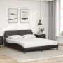 Bed with black synthetic leather mattress 160x200 cm by vidaXL, Beds and slatted bases - Ref: Foro24-3208437, Price: 354,55 €...