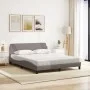 Bed with taupe gray fabric mattress 160x200 cm by vidaXL, Beds and slatted bases - Ref: Foro24-3208428, Price: 333,33 €, Disc...