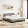 Bett mit taupegrauer Stoffmatratze 160x200 cm von vidaXL, Betten und Lattenroste - Ref: Foro24-3208428, Preis: 349,50 €, Raba...