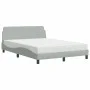 Bett mit hellgrauer Samtmatratze 120x200 cm von vidaXL, Betten und Lattenroste - Ref: Foro24-3208371, Preis: 301,50 €, Rabatt: %