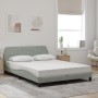 Bett mit hellgrauer Samtmatratze 120x200 cm von vidaXL, Betten und Lattenroste - Ref: Foro24-3208371, Preis: 305,08 €, Rabatt: %