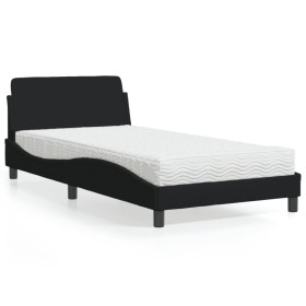 Bett mit schwarzer Stoffmatratze 100x200 cm von vidaXL, Betten und Lattenroste - Ref: Foro24-3208346, Preis: 270,63 €, Rabatt: %