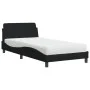 Bed with black fabric mattress 100x200 cm by vidaXL, Beds and slatted bases - Ref: Foro24-3208346, Price: 304,16 €, Discount: %