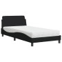 Bett mit schwarzer Stoffmatratze 100x200 cm von vidaXL, Betten und Lattenroste - Ref: Foro24-3208346, Preis: 270,63 €, Rabatt: %