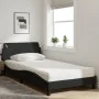 Bed with black fabric mattress 100x200 cm by vidaXL, Beds and slatted bases - Ref: Foro24-3208346, Price: 304,16 €, Discount: %