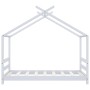 Solid white pine wood children's bed frame 70x140 cm by vidaXL, Cribs and beds for children - Ref: Foro24-289610, Price: 97,5...