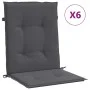 Garden chair cushion low backrest 6 units anthracite Oxford fabric by vidaXL, Cushions for chairs and sofas - Ref: Foro24-314...
