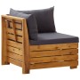 Muebles de jardín 8 pzas y cojines madera de acacia gris oscuro by vidaXL, Garden sets - Ref: Foro24-46683, Price: 1,00 €, Di...
