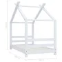 Solid white pine wood children's bed frame 70x140 cm by vidaXL, Cribs and beds for children - Ref: Foro24-289610, Price: 96,6...