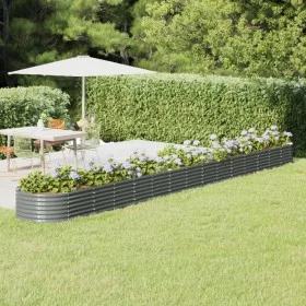 Pflanzbeet Stahl Pulverbeschichtung grau 620x80x36 cm von vidaXL, Töpfe und Pflanzgefäße - Ref: Foro24-318944, Preis: 85,51 €...
