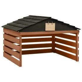 Black and brown robotic lawnmower shed 78x74x54 cm fir by vidaXL, Lawn Mower Covers - Ref: Foro24-315301, Price: 90,05 €, Dis...