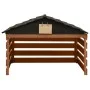 Black and brown robotic lawnmower shed 78x74x54 cm fir by vidaXL, Lawn Mower Covers - Ref: Foro24-315301, Price: 88,63 €, Dis...