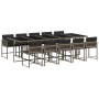 11-piece garden dining set with gray synthetic rattan cushions by vidaXL, Garden sets - Ref: Foro24-3211472, Price: 625,06 €,...