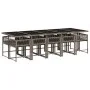 11-teiliges Garten-Esszimmerset und Kissen synthetisches Rattangrau von vidaXL, Gartensets - Ref: Foro24-3211472, Preis: 772,...