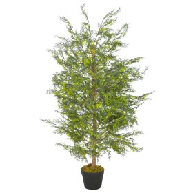 Planta artificial árbol ciprés con macetero 120 cm verde