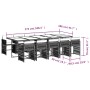 Set de comedor jardín 11 pzas con cojines ratán sintético negro