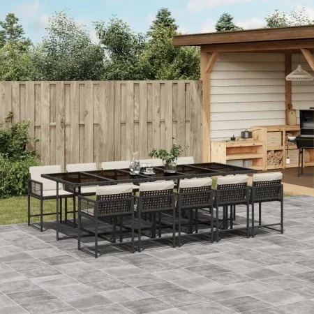 11-piece garden dining set with black synthetic rattan cushions by vidaXL, Garden sets - Ref: Foro24-3211470, Price: 761,78 €...
