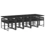 11-piece garden dining set with black synthetic rattan cushions by vidaXL, Garden sets - Ref: Foro24-3211470, Price: 761,78 €...