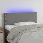Cabecero con LED de tela gris oscuro 90x5x78/88 cm en Cabeceros y pies de cama | Comprar online en Foro24