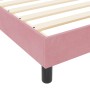 Estructura de cama con cabecera Rosa 90 x 190 cm Terciopelo