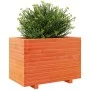Solid wax brown pine wood planter 70x40x49.5 cm by vidaXL, Pots and planters - Ref: Foro24-3282551, Price: 145,54 €, Discount: %