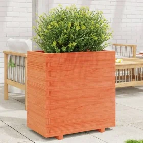 Solid wax brown pine wood planter 70x40x72.5 cm by vidaXL, Pots and planters - Ref: Foro24-3282591, Price: 201,39 €, Discount: %