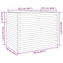 Massive Holzblumenkasten aus Kiefer 90x60x68,5 cm von vidaXL, Töpfe und Pflanzgefäße - Ref: Foro24-3282499, Preis: 212,75 €, ...