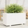 Massive Blumenkasten aus weißem Kiefernholz 90x40x49,5 cm von vidaXL, Töpfe und Pflanzgefäße - Ref: Foro24-3282555, Preis: 17...