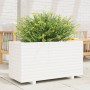 Massive Blumenkasten aus weißem Kiefernholz 90x40x49,5 cm von vidaXL, Töpfe und Pflanzgefäße - Ref: Foro24-3282555, Preis: 17...
