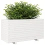 Massive Blumenkasten aus weißem Kiefernholz 90x40x49,5 cm von vidaXL, Töpfe und Pflanzgefäße - Ref: Foro24-3282555, Preis: 17...