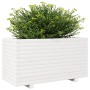 Massive Blumenkasten aus weißem Kiefernholz 90x40x49,5 cm von vidaXL, Töpfe und Pflanzgefäße - Ref: Foro24-3282555, Preis: 17...